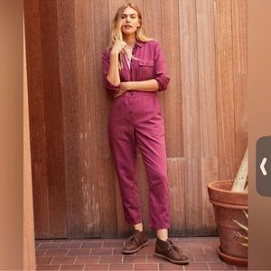 OUTERKNOWN Wine Red S.E.A Sea Suit Jumpsuit Linen Cotton Coveralls SMALL
